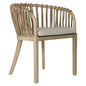 Natural Rattan and Teak Dining Chair - LOOMLAN - Artesia - Dining Chairs