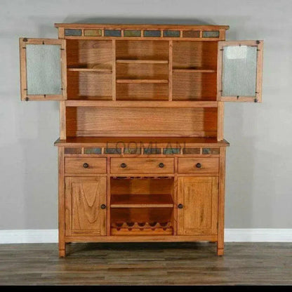 Natural Rustic Buffet With Hatch - LOOMLAN - Sunny D - Buffets & Curios