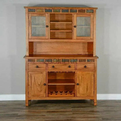 Natural Rustic Buffet With Hatch - LOOMLAN - Sunny D - Buffets & Curios