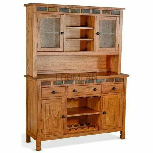 Natural Rustic Buffet With Hatch - LOOMLAN - Sunny D - Buffets & Curios