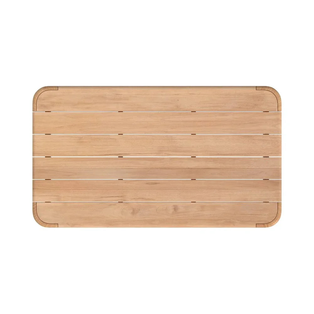 Natural Teak Outdoor Coffee Table-Outdoor Coffee Tables-Sunset West-LOOMLAN