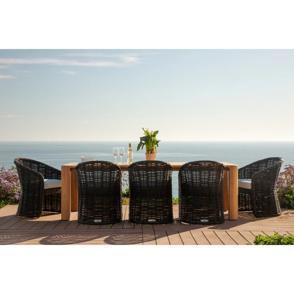 Natural Teak Outdoor Dining Table-Outdoor Dining Tables-Sunset West-LOOMLAN