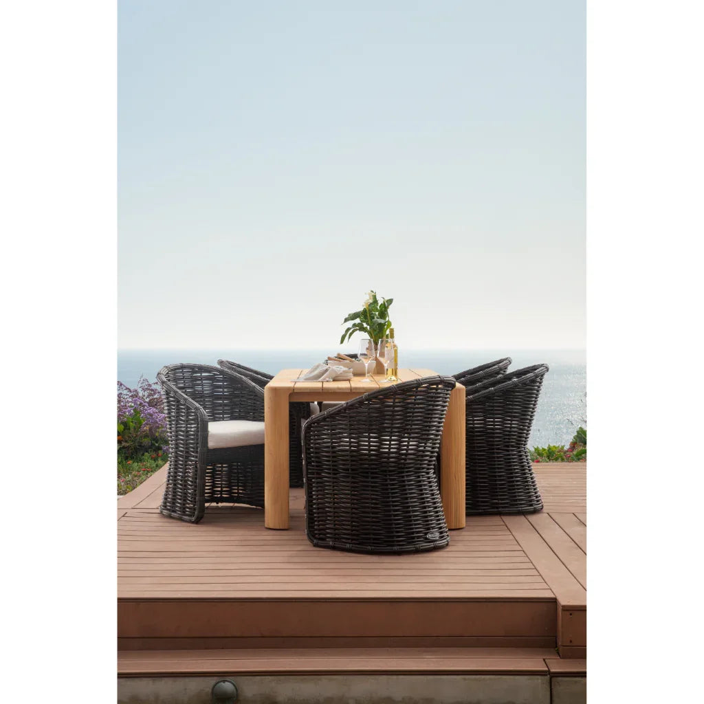 Natural Teak Outdoor Dining Table-Outdoor Dining Tables-Sunset West-LOOMLAN