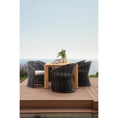 Natural Teak Outdoor Dining Table-Outdoor Dining Tables-Sunset West-LOOMLAN