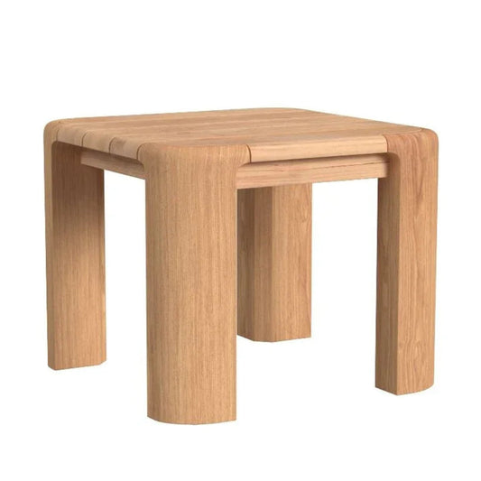Natural Teak Rectangular Outdoor End Table - LOOMLAN - Sunset West - Outdoor Side Tables