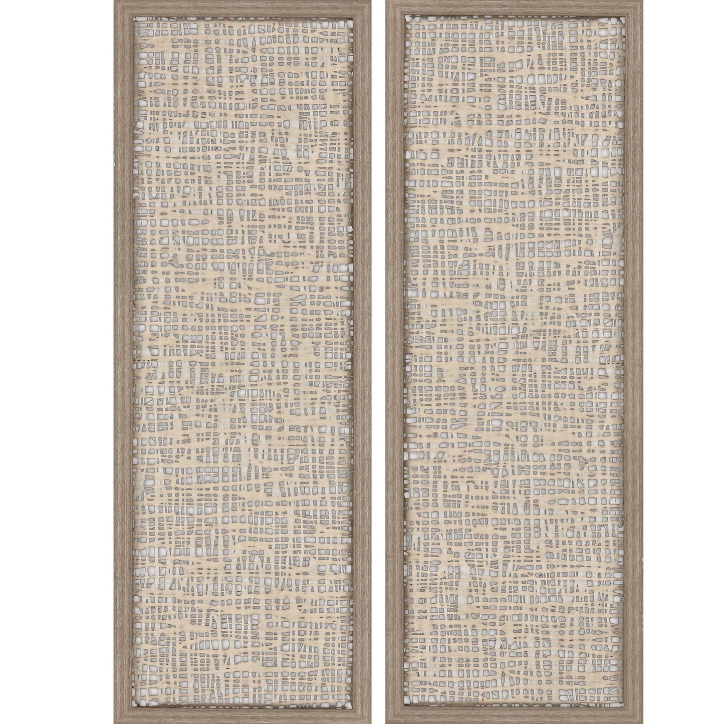 Natural Texture Neutral Framed Wall Art 2PC