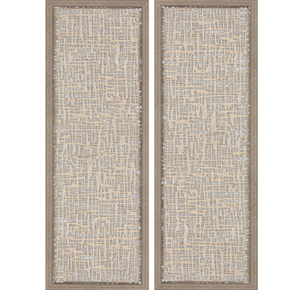 Natural Texture Neutral Framed Wall Art 2PC