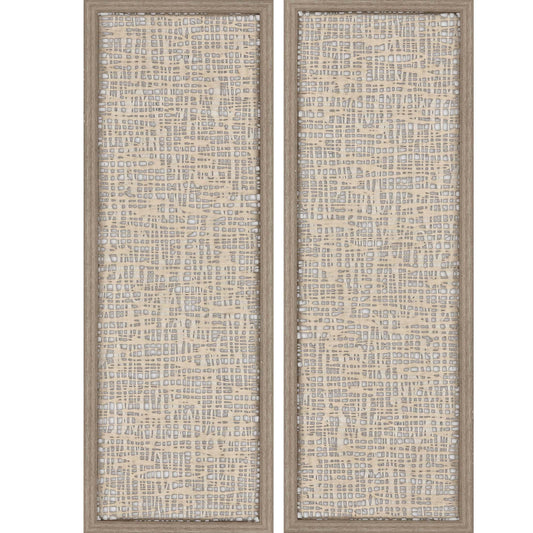 Natural Texture Neutral Framed Wall Art 2PC