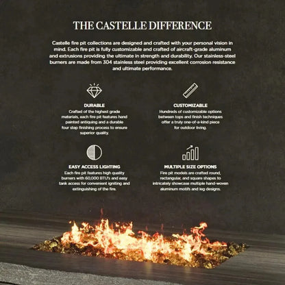 Nature's Wood Round Firepit Table-Outdoor Fire Tables-Castelle-LOOMLAN