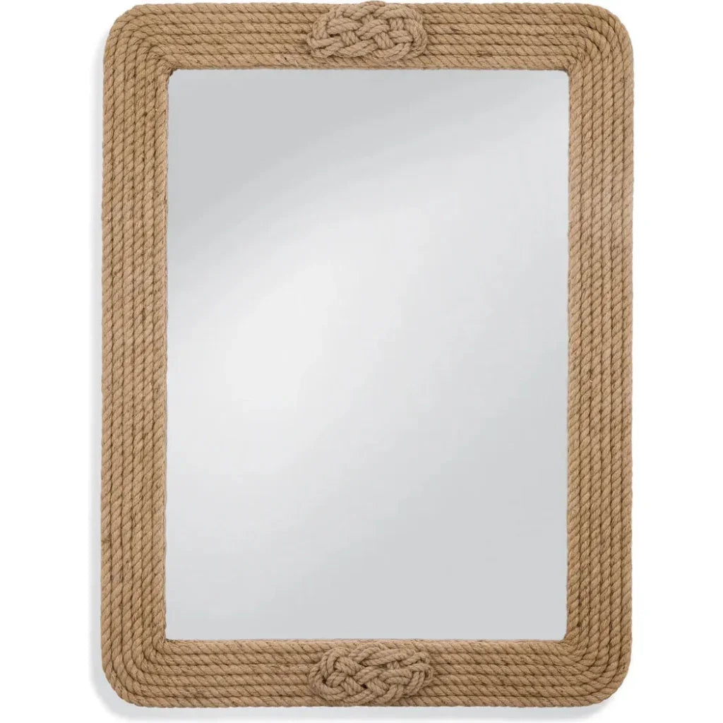 Nautical Rope & MDF Brown Vertical Wall Mirror - LOOMLAN - Bassett Mirror - Wall Mirrors
