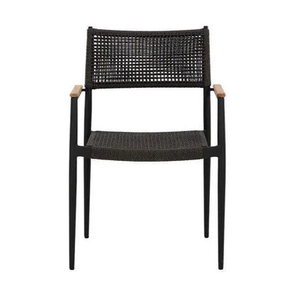 Nava Rope Stackable Outdoor Dining Armchair 2PC-Outdoor Dining Chairs-SUNPAN-LOOMLAN