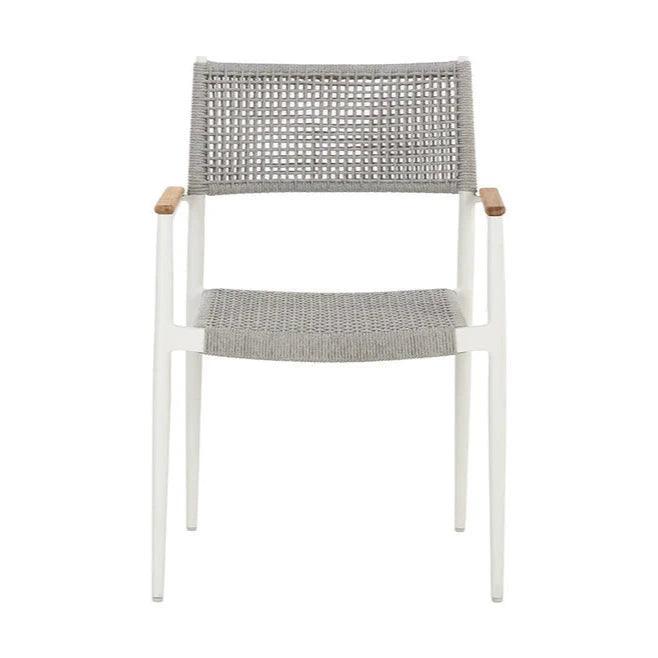 Nava Rope Stackable Outdoor Dining Armchair 2PC-Outdoor Dining Chairs-SUNPAN-LOOMLAN