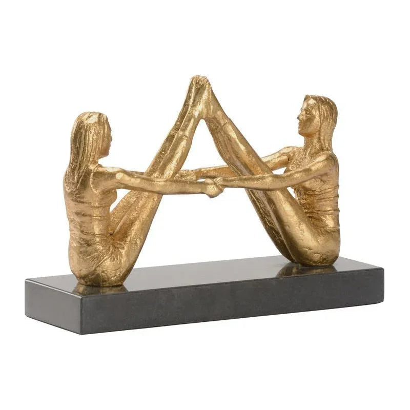 Navasana Gold Yoga Accent Piece Sculpture - LOOMLAN - Wildwood - Statues & Sculptures