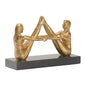 Navasana Gold Yoga Accent Piece Sculpture - LOOMLAN - Wildwood - Statues & Sculptures
