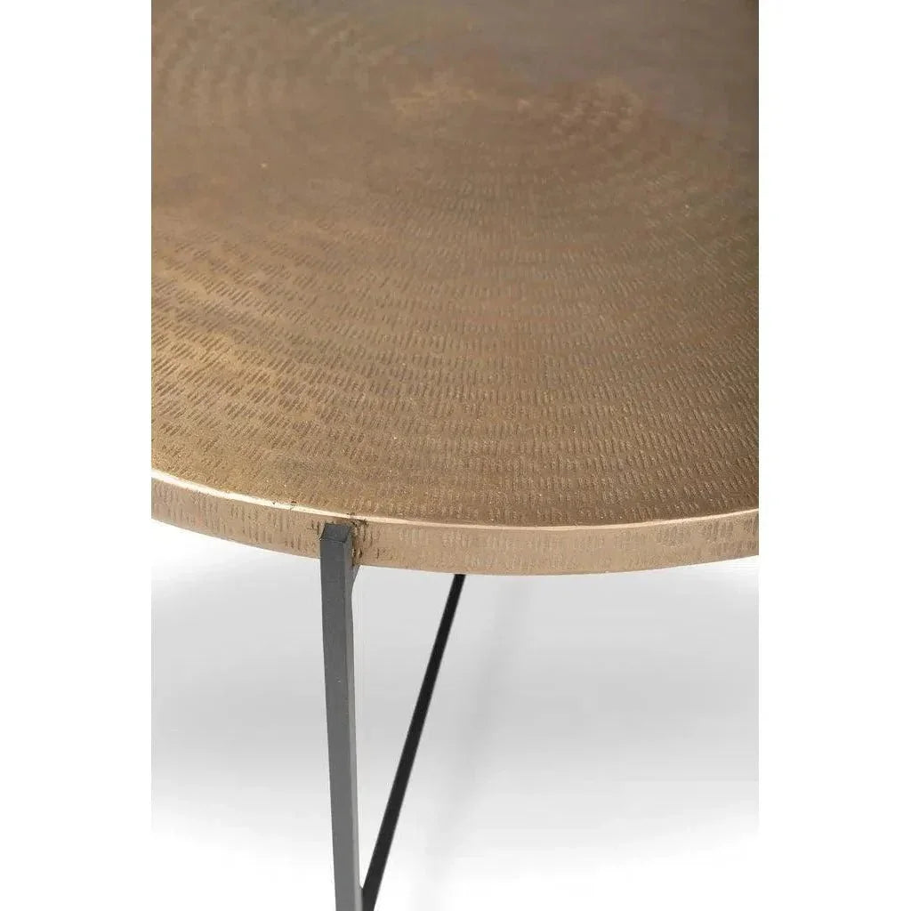 Navi Reclaimed Cast Aluminum Round Coffee Table - LOOMLAN - Urbia - Coffee Tables