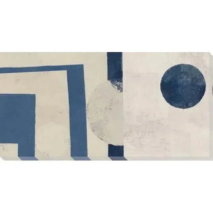 Navy Strokes Indoor Outdoor Wall Art - LOOMLAN - LOOMLAN - Canvas Art