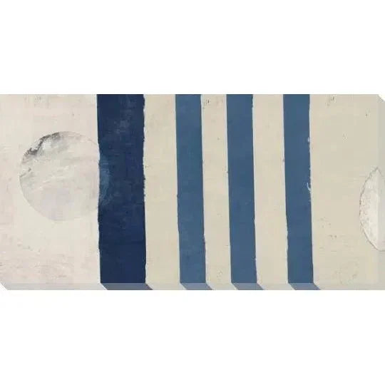 Navy Strokes Indoor Outdoor Wall Art - LOOMLAN - LOOMLAN - Canvas Art