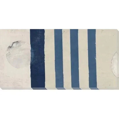 Navy Strokes Indoor Outdoor Wall Art - LOOMLAN - LOOMLAN - Canvas Art