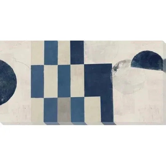 Navy Strokes Indoor Outdoor Wall Art - LOOMLAN - LOOMLAN - Canvas Art