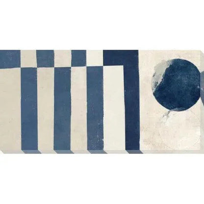 Navy Strokes Indoor Outdoor Wall Art - LOOMLAN - LOOMLAN - Canvas Art