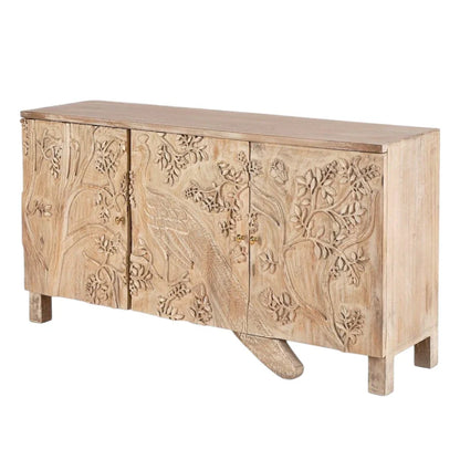 Mother Nature Sideboard Peacock Bird Front Doors - LOOMLAN - LOOMLAN - Sideboards