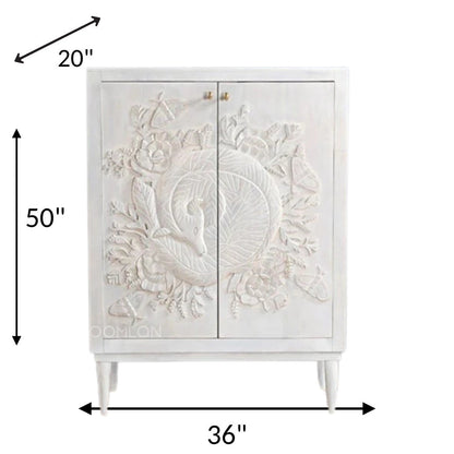 Nayven Sleeping Fox Design Tall Cabinet