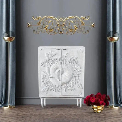 50xMother Nature Sleeping Fox Tall Cabinet - LOOMLAN - LOOMLAN - Accent Cabinets