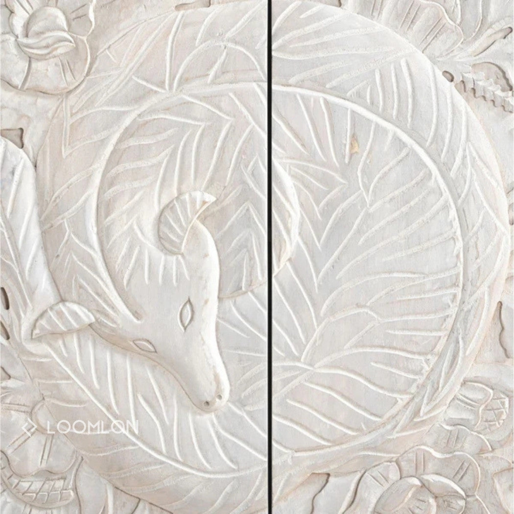 Nayven Sleeping Fox Design Tall Cabinet