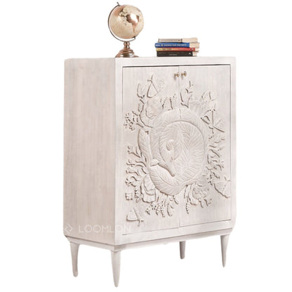 Nayven Sleeping Fox Design Tall Cabinet