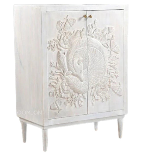 Nayven Sleeping Fox Design Tall Cabinet