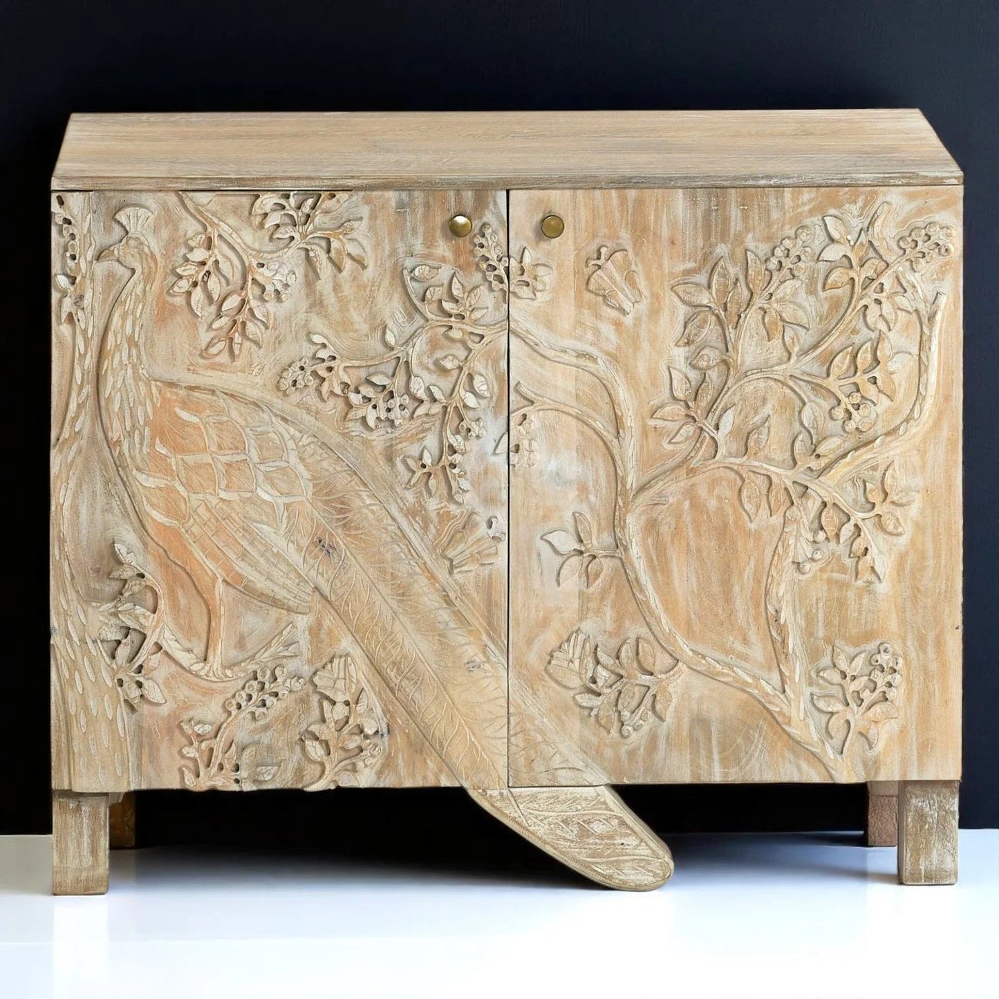 Nayven Wood Two Doors Accent Cabinet