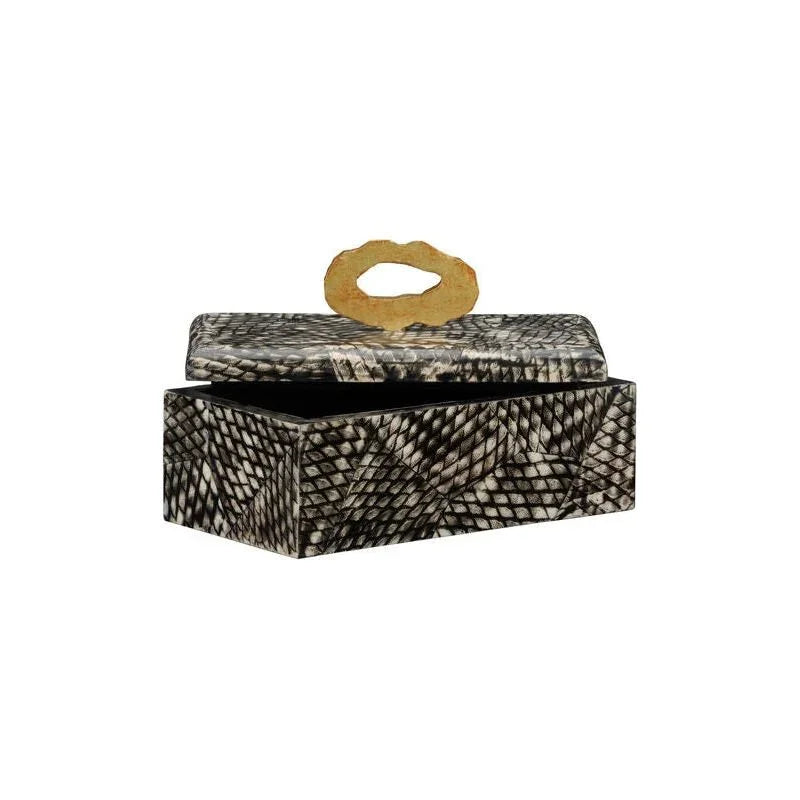 Nazare Black Fish Scale Finish Box - LOOMLAN - Wildwood - Boxes & Bowls