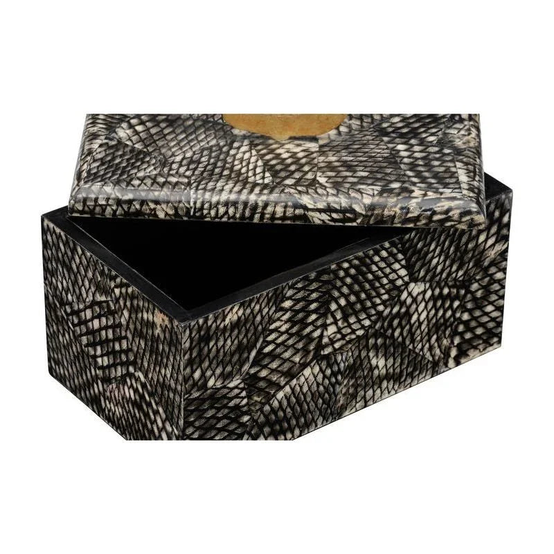 Nazare Black Fish Scale Finish Box - LOOMLAN - Wildwood - Boxes & Bowls
