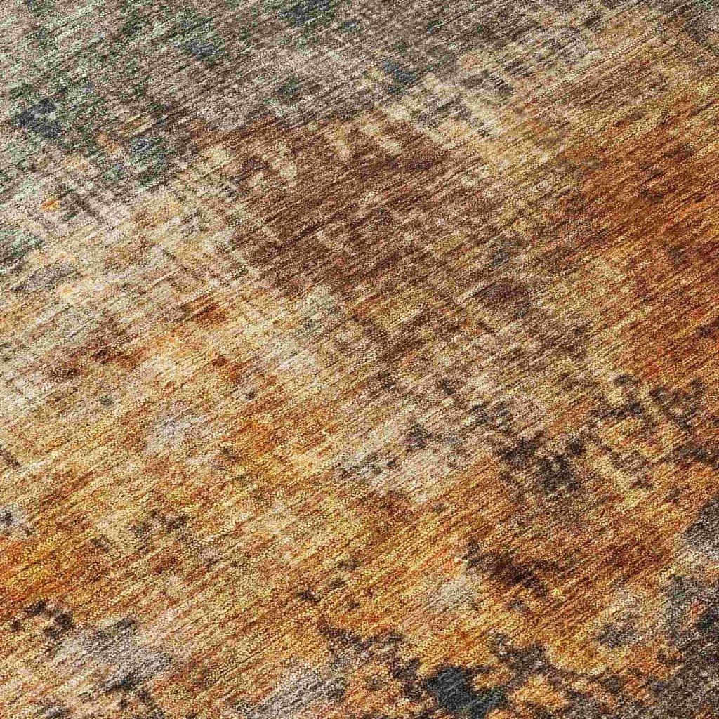 Nazeera Orange Washable Indoor - Outdoor Rug - LOOMLAN - LOOMLAN Rugs - Outdoor Rugs