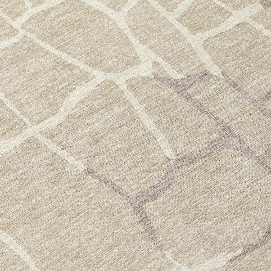 Nazira Beige Washable Indoor-Outdoor Rug-Outdoor Rugs-LOOMLAN Rugs-LOOMLAN