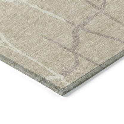 Nazira Beige Washable Indoor-Outdoor Rug-Outdoor Rugs-LOOMLAN Rugs-LOOMLAN