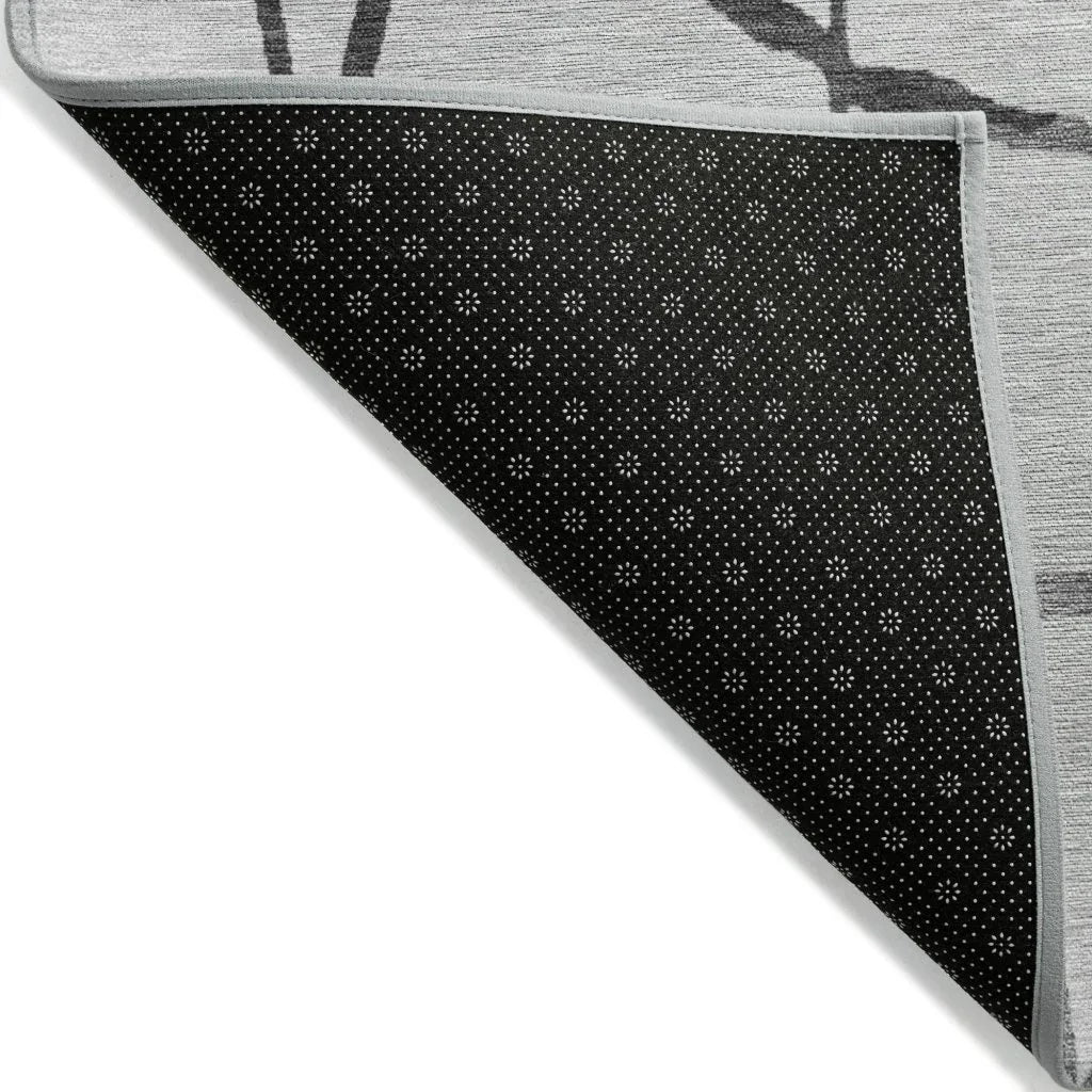 Nazira Gray Washable Indoor-Outdoor Rug-Outdoor Rugs-LOOMLAN Rugs-LOOMLAN