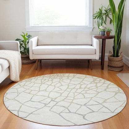 Nazira Ivory Washable Indoor-Outdoor Rug-Outdoor Rugs-LOOMLAN Rugs-LOOMLAN