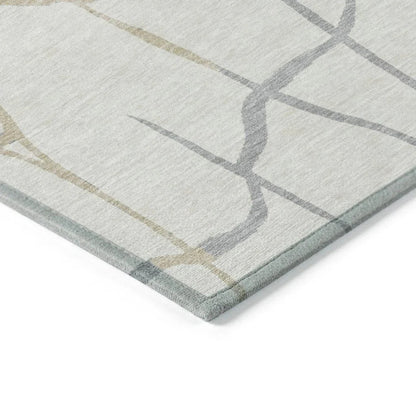 Nazira Ivory Washable Indoor-Outdoor Rug-Outdoor Rugs-LOOMLAN Rugs-LOOMLAN