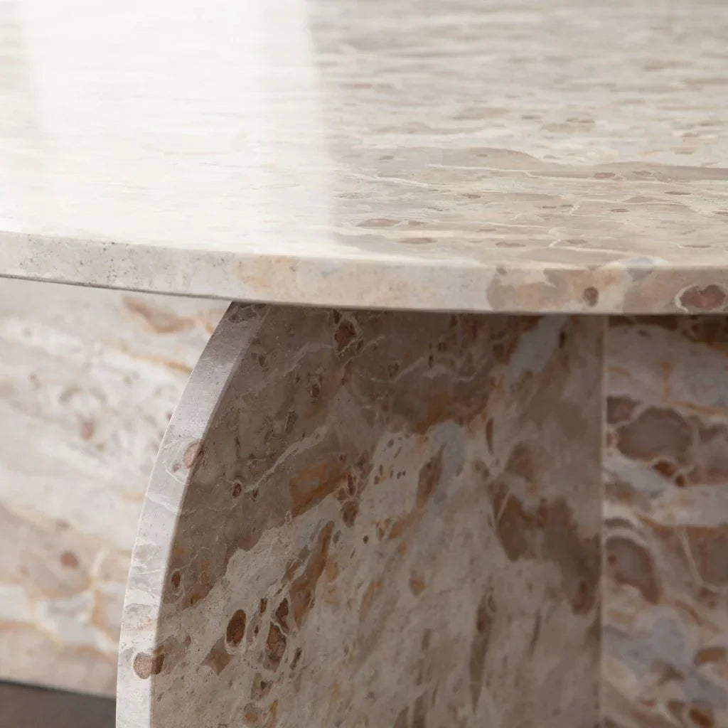 Nebula Genuine Marble Round Cocktail Table - LOOMLAN - Diamond Sofa - Coffee Tables