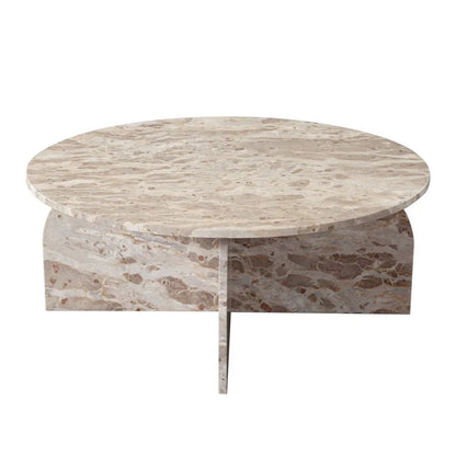 Nebula Genuine Marble Round Cocktail Table - LOOMLAN - Diamond Sofa - Coffee Tables