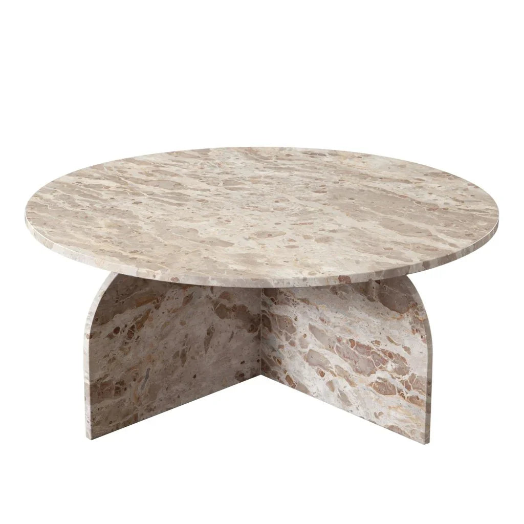 Nebula Genuine Marble Round Cocktail Table - LOOMLAN - Diamond Sofa - Coffee Tables
