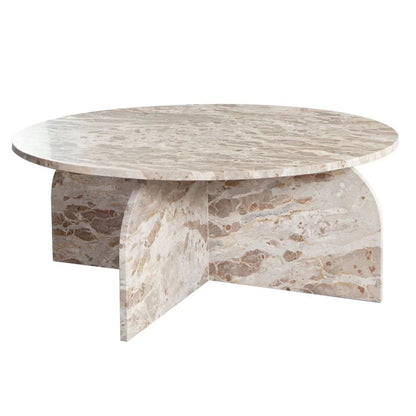 Nebula Genuine Marble Round Cocktail Table - LOOMLAN - Diamond Sofa - Coffee Tables