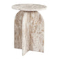 Nebula Genuine Marble Round End Table - LOOMLAN - Diamond Sofa - Side Tables