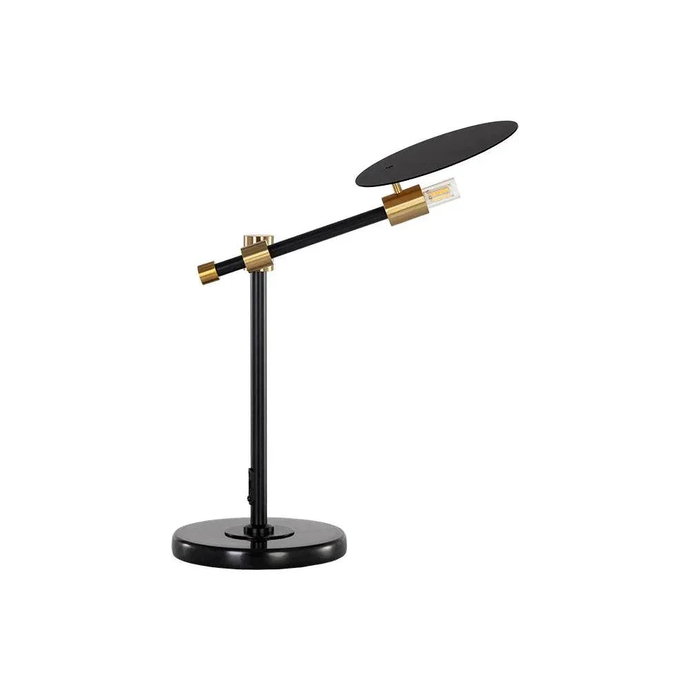 Neela Table Lamp Modern Black Marble Brass - LOOMLAN - SUNPAN - Table Lamps