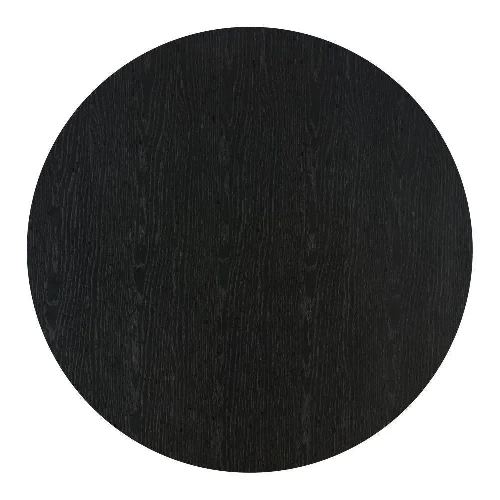 Nejaus Wood Black & Walnut Round Coffee Table - LOOMLAN - Zuo Modern - Coffee Tables
