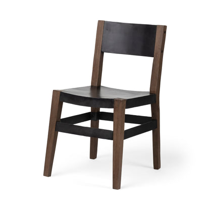 Nell Wooden Black Dining Chair (Set of 2)