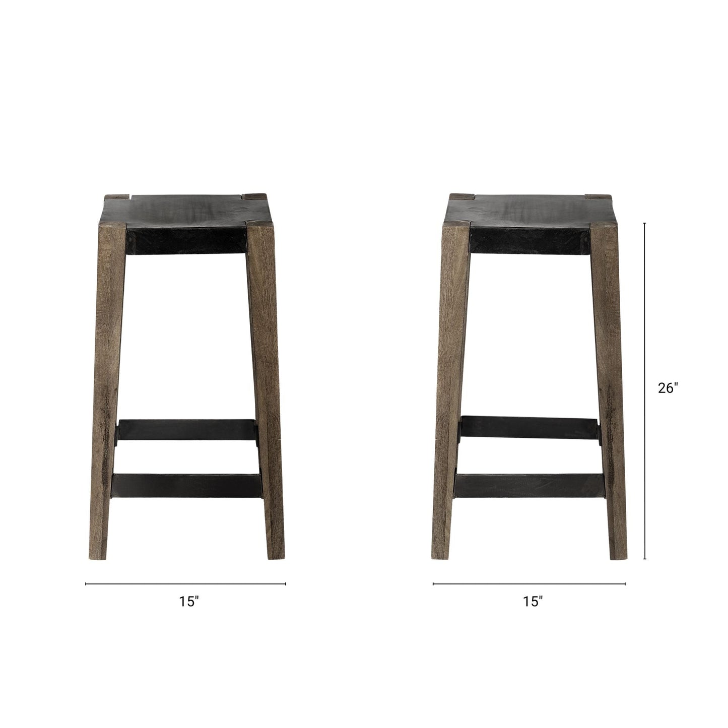 Nell Wooden Brown Leg Bar Stool