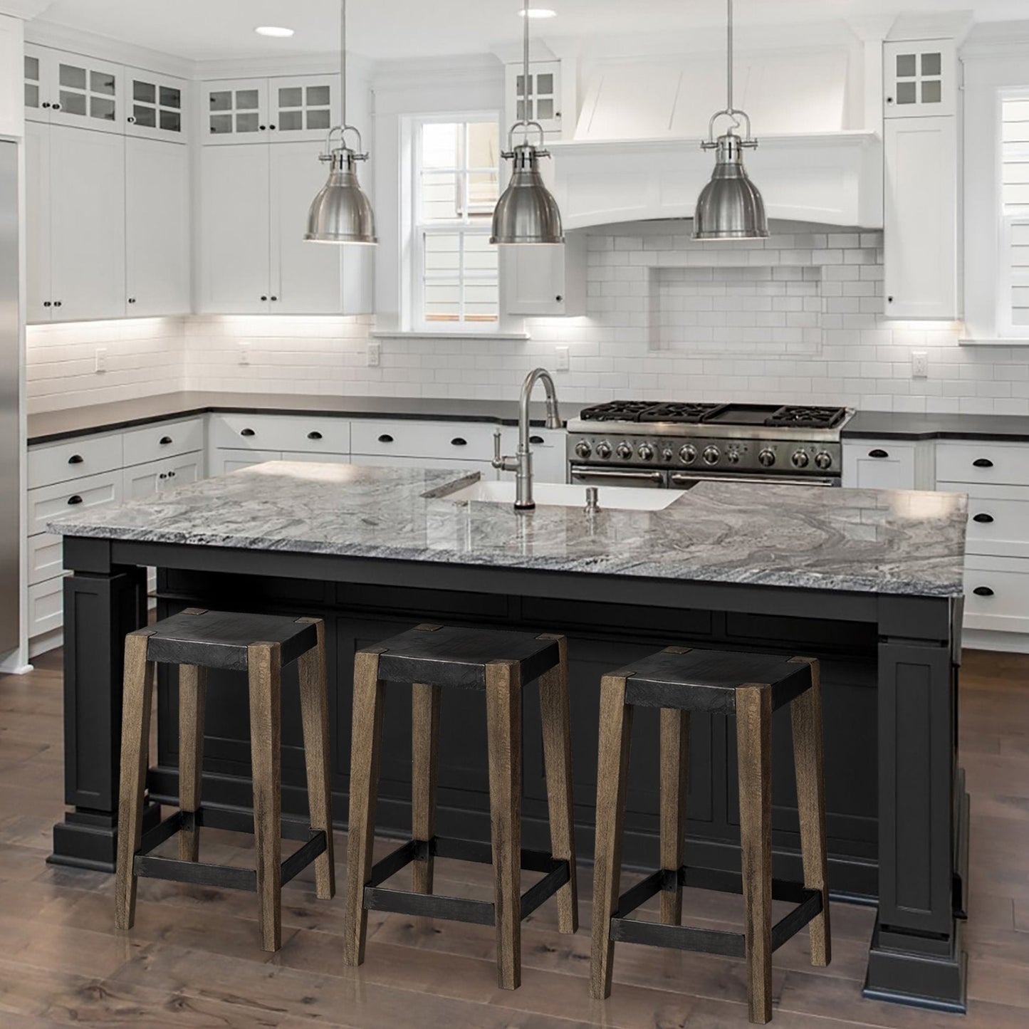 Nell Wooden Brown Leg Bar Stool