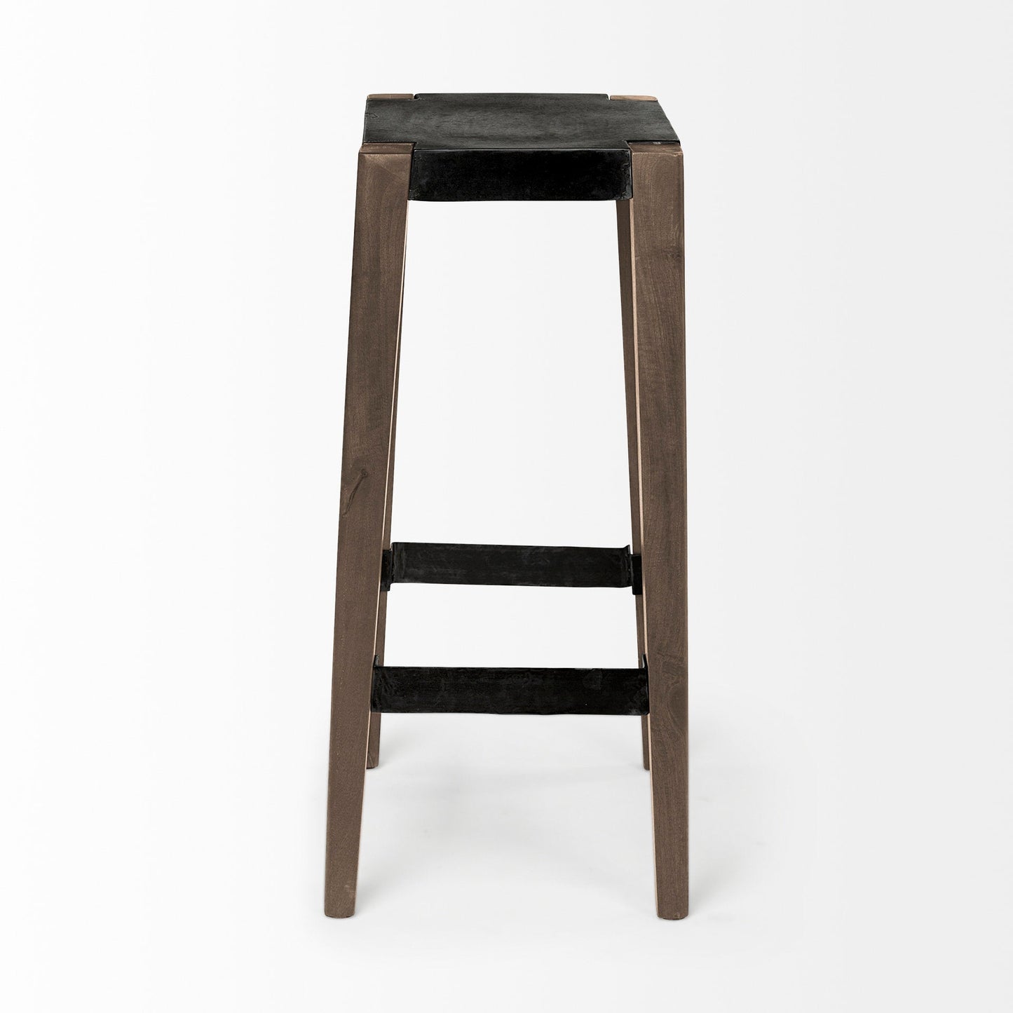 Nell Wooden Brown Leg Bar Stool